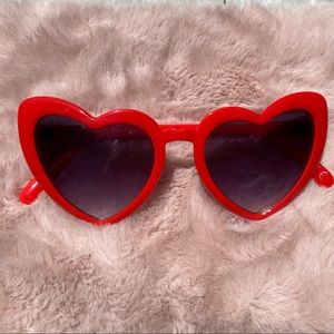 Lolita vintage style heart shaped sunglasses.